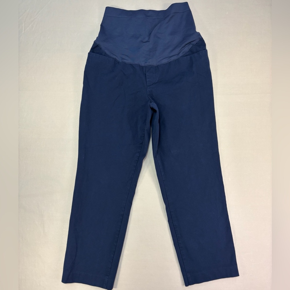 Old Navy Navy Maternity Full Panel Pixie Straight… - image 1